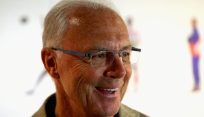 Franz Beckenbauer zeigte sich bei seiner Rückkehr in bester Laune