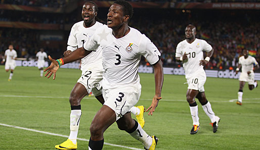 Dank Asamoah Gyan fuhr Ghana am ersten Spieltag den einzigen afrikanischen Sieg ein