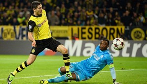 In der Champions-League-Vorrunde traf Mandanda mit Marseille auf Dortmund (0:3, 1:2)