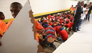 Die Chile-Fans stürmten den Presseraum vor dem Spiel