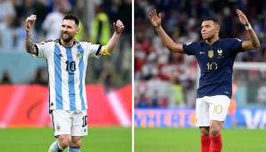 Argentinien mit Lionel Messi und Frankreich mit Kylian Mbappé kämpfen um den WM-Titel.