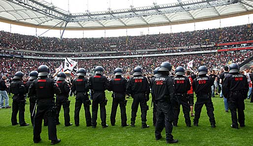 Schon am letzten Wochenende waren in Frankfurt Polizeikräfte nötig