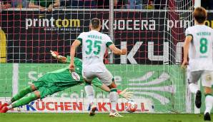 Maximilian Eggestein trifft in der sechsten Minute der Nachspielzeit zum Sieg für Werder Bremen.