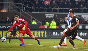 Aziz Bouhaddouz erzielte gegen Karlsruhe einen Doppelpack