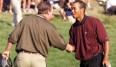 Bob May (l.) und Tiger Woods lieferten sich 2000 ein legendäres Duell