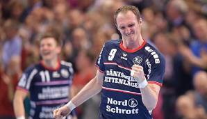 Holger Glandorf feiert das erreichen des Viertelfinals.