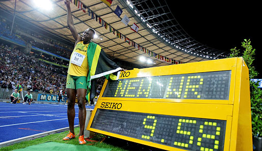 Usain Bolt verbesserte seinen eigenen 100-Meter-Weltrekord um 11 Hundertstel