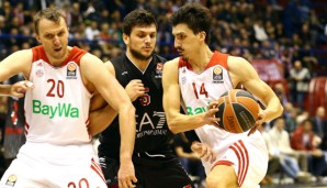 Nihad Djedovic (r.) schied mit dem FC Bayern in der Euroleague-Vorrunde aus