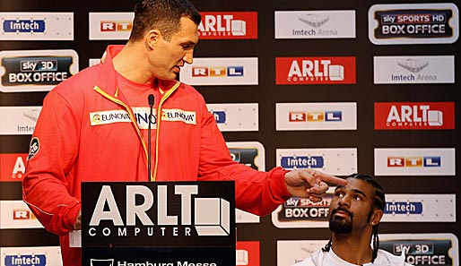 Der kommende Kampf gegen David Haye (r.) könnte der letzte von Wladimir Klitschko sein