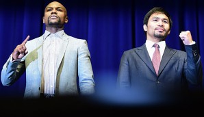 Floyd Mayweather Jr. (l.) will gegen Manny Pacquiao seine Ausnahmestellung unterstreichen