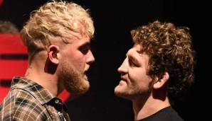 Jake Paul (l.) und Ben Askren steigen heute gegeneinander in den Boxring.