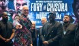 Tyson Fury (l.) verteidigt seien WBC-Titel gegen Derek Chisora.