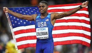 Christian Coleman ist bisher der schnellste Mann in dieser Saison.