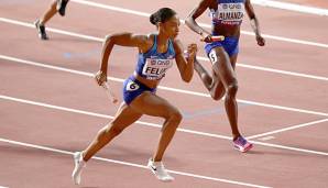 Sprinterin Allyson Felix hat in Doha als Zuschauerin ihr 13. Gold bei einer Leichtathletik-WM geholt.