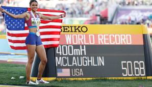 Sydney McLaughlin hat ihren eigenen Weltrekord pulverisiert.