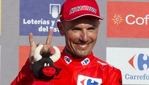 Joaquim Rodriguez führt eine Sekunde vor Fabio Aru