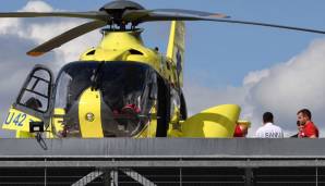 Chris Froome wurde nach seinem Unfall in Frankreich per Helikopter in ein Krankenhaus gebracht.