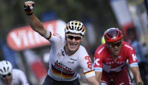 Andre Greipel jubelt über seinen Etappensieg bei der Tour de France 2016.