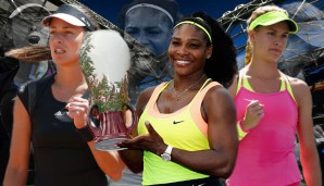 Ivanovic? Bouchard? Es sieht nicht so aus, als könnte man Serena Williams (M.) gefährlich werden