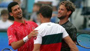 Dominic Thiem mit Novak Djokovic.