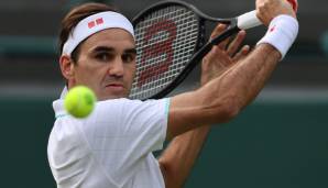 Roger Federer steht im Viertelfinale von Wimbledon.