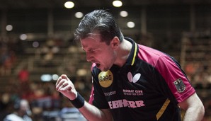 Timo Boll freut sich über seinen vierten Viertelfinaleinzug im Einzel in Folge