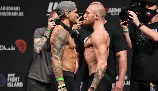 Conor McGregor und Dustin Poirier treten im Hauptkampf von UFC 264 gegeneinander an.