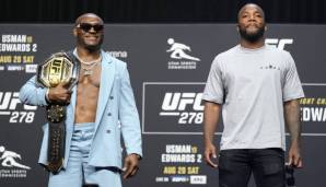 Wer lacht am Ende? Kamaru Usman trifft bei UFC 278 auf Leon Edwards.