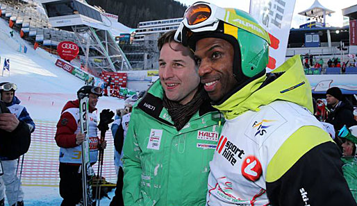 Fotos mit Michael Williams (r.) stehen bei der WM in Schladming hoch im Kurs