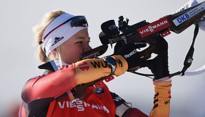 Miriam Gössner leistete sich beim IBU-Cup vier Schussfehler