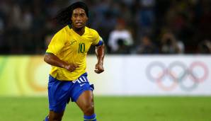 RONALDINHO - 2008 mit Brasilien: Ronaldinho näherte sich bereits dem Ende seiner Weltkarriere bei Barca und scheiterte im Halbfinale an Argentinien. Im Spiel um Bronze wurde dann Belgien besiegt.
