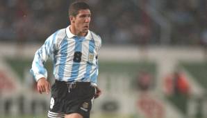 DIEGO SIMEONE - 1996 mit Argentinien: Der damalige Spieler und heutige Trainer von Atletico unterlag im Finale mit der Albiceleste Nigeria in einem packenden Spiel mit 2:3.