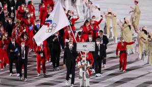 Russische Athleten sind auch dabei - allerdings (erneut) ohne ihre Flagge. Russland geht unter der olympischen Flagge als Russisches, olympisches Komitee an den Start.