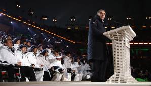 IOC-Präsident Thomas Bach nahm sich bei seiner Rede des Themas Dopings an. "Sauber" sollen die Athleten bleiben, mahnte der 64-Jährige.