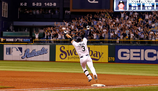 Evan Longoria brachte die Rays mit seinem Walk-off-Homerun in die Playoffs