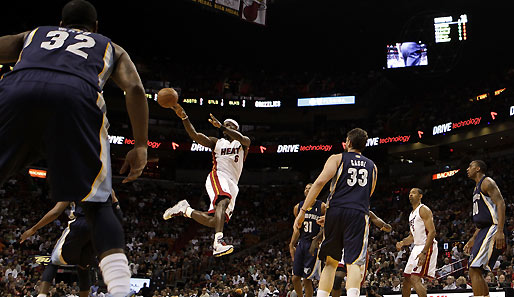 Heat-Superstar LeBron James steuerte 27 Punkte zum Erfolg gegen Memphis bei