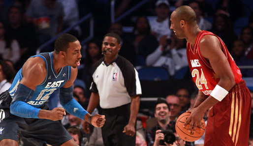 Bisher waren sie Gegner. Spielen Dwight Howard (l.) und Kobe Bryant bald in einem Team?