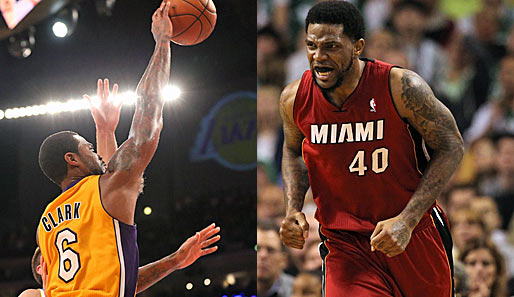 Earl Clark, Udonis Haslem, Miami Heat, Los Angeles Lakers