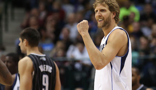 Dirk Nowitzki hatte Probleme mit seinem Wurf, was zählt ist aber der Sieg über die Orlando Magic