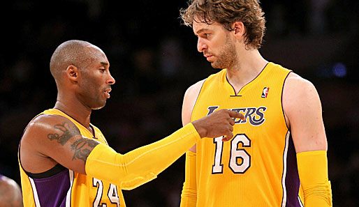 Pau Gasol (r.) lief zuletzt Anfang Februar für die Los Angeles Lakers auf