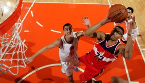 Die Wizards erzielten viele Punkte mit einfachen Layups wie hier Otto Porter (r.)