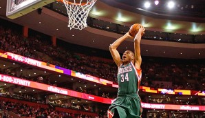 Giannis Antetokounmpo vertritt die Milwaukee Bucks beim Slam-Dunk-Contest