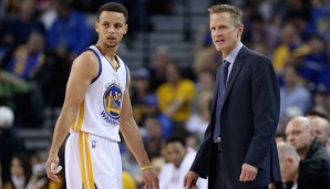 Stephen Curry und Steve Kerr jubelten zuletzt etwas weniger als gewohnt