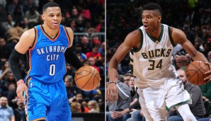 Russell Westbrook und Giannis Antetokounmpo sind die Spieler der Woche