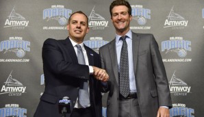 Rob Hennigan (r.) ist seit 2012 General Manager der Orlando Magic