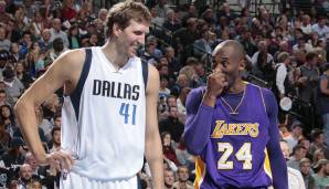 Den Rekord für die meisten Jahre bei einer einzigen Franchise hat Dirk Diggler aber für sich alleine. Am nächsten kommt Dirkules Kobe Bryant mit 20 Jahren bei den Lakers.