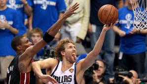 Neben den nackten Zahlen hat Nowitzki natürlich auch jede Menge Silberware im Schrank stehen. 2011 gewannen die Mavs gegen die Miami Heat ihre einzige Meisterschaft.