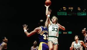 LARRY BIRD (Boston Celtics im Jahr 1980) - Stats: 21,3 Punkte, 10,4 Rebounds und 4,5 Assists bei 47,4 Prozent aus dem Feld in 36,0 Minuten (82 Spiele)