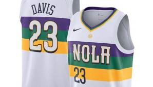 NEW ORLEANS PELICANS - Farbenfroh und dynamisch, die Pelicans haben sich Mardi Gras als Motto genommen. Der Fasching kommt mit dem Design wirklich gut rüber.