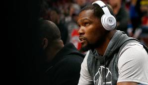 Wann Kevin Durant für die Warriors auf das Parkett zurückkehren kann, ist derzeit noch ungewiss.